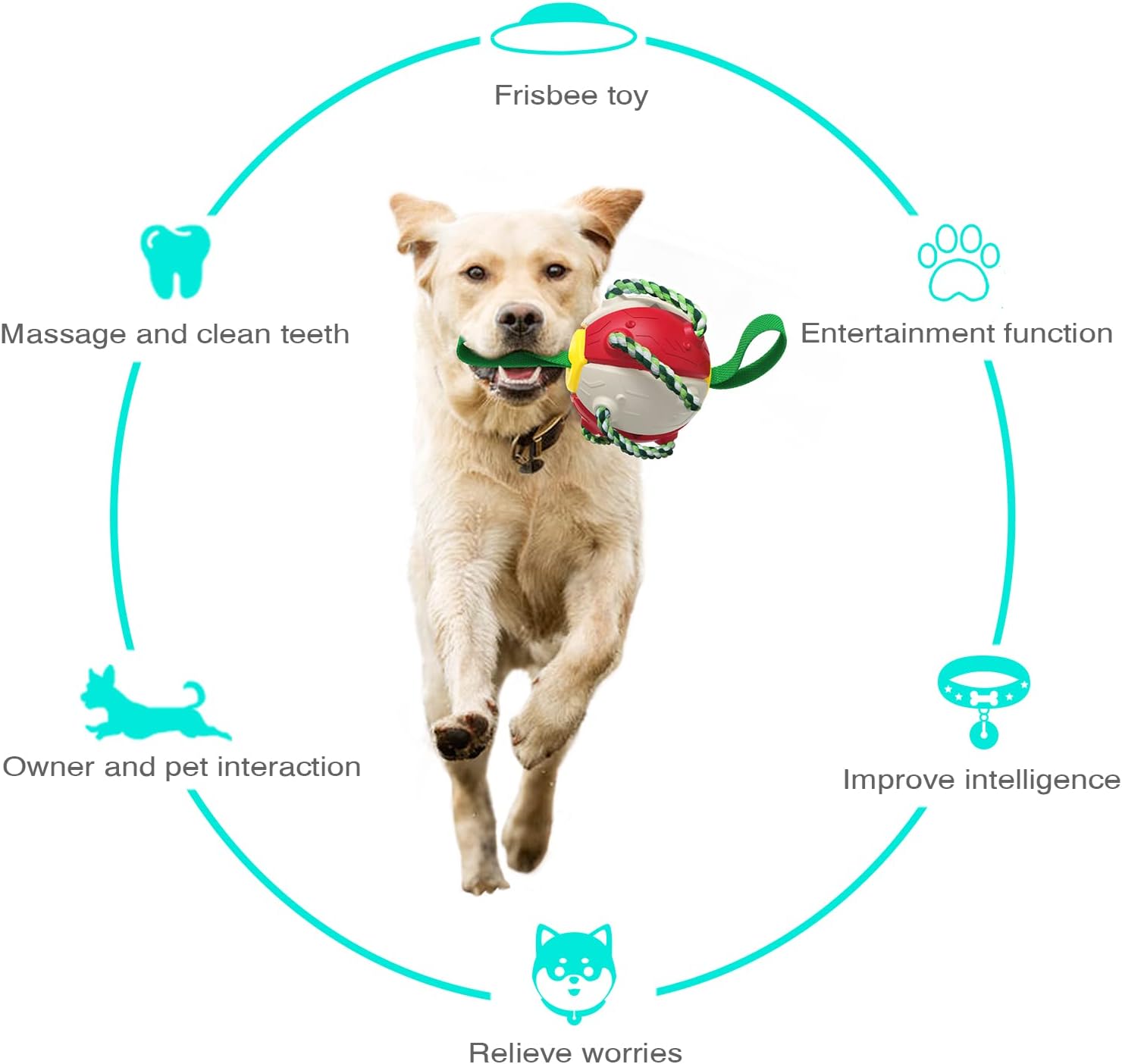 Dog Toy Balls With Chewing Ropes